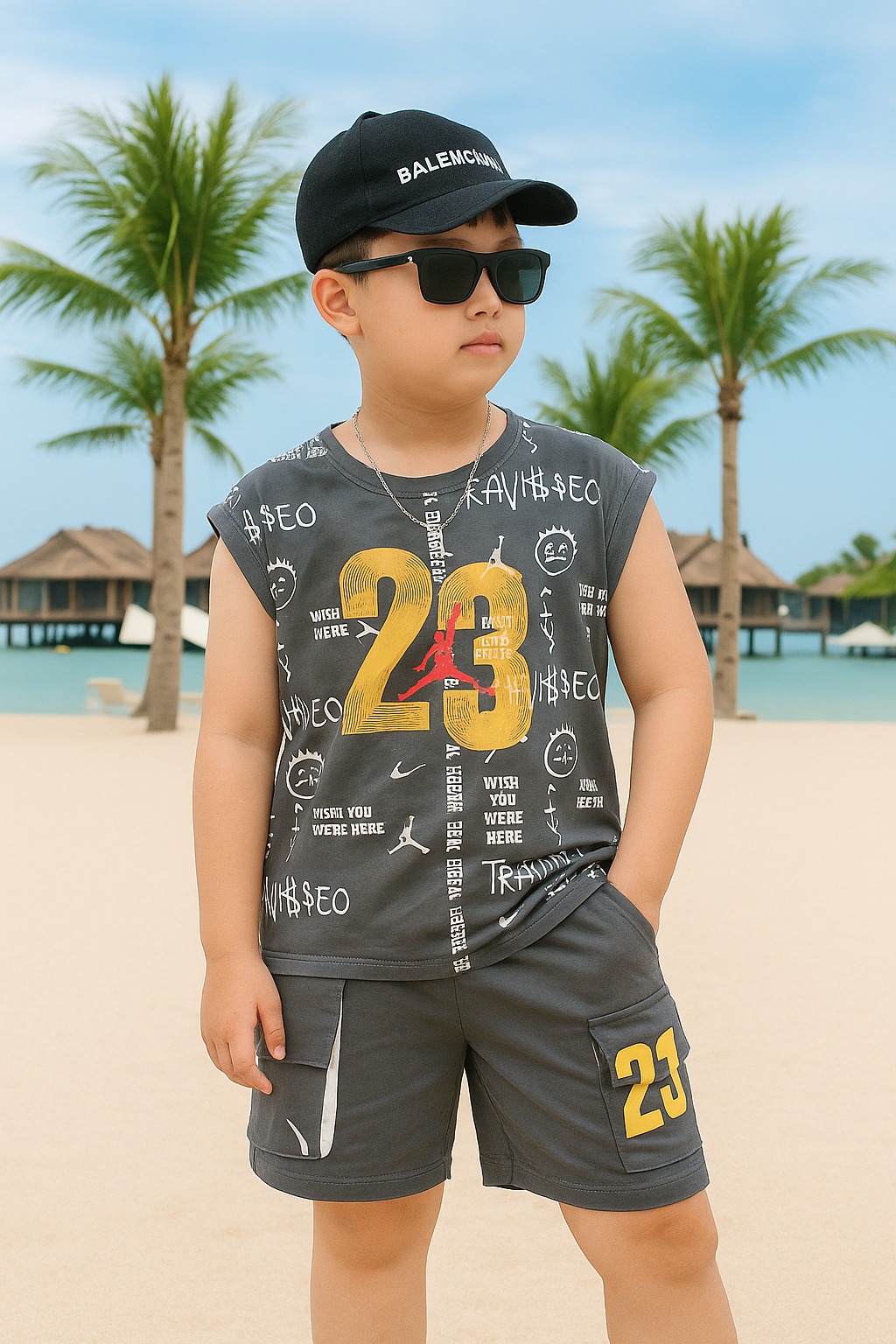 [🆕🇻🇳]  Sunny kids – Quần áo trẻ em 🧑‍🧒❤️️👶⭐️  Đi biển là phải chất như này nè mẹ ơi
Set đồ thể thao số 23 siêu ngầu – mặc mát, chạy nhảy tẹt ga
Áo ba lỗ cá tính + quần túi hộp tiện lợi, bé mặc vào l , shares-1✔️ , likes-2❤️️ , date-2025-06-29 19:08:45🇻🇳🇻🇳🇻🇳📰🆕