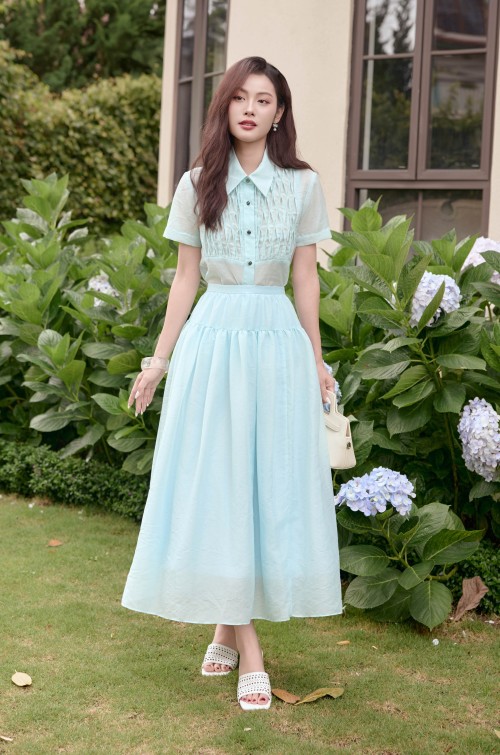 [🛒🇻🇳]Chân váy – Blue Organza Flared Skirt – , SKU – – sixdo.vn 🇻🇳🛒Top1Shop🛒 🇻🇳Top1Vietnam🇻🇳 🛍🛒🇻🇳