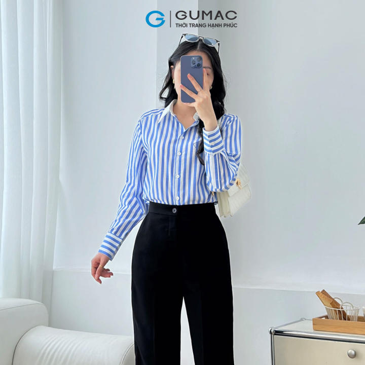 [🛒🇻🇳][25-29.7 |Voucher 10-12%] Sơ mi nữ sọc phối cổ thời trang GUMAC YAF04050 – Gumac , SKU – 3063257657_VNAMZ-14730090104 – lazada.vn 🇻🇳🛒Top1Shop🛒 🇻🇳Top1Vietnam🇻🇳 🛍🛒🇻🇳
