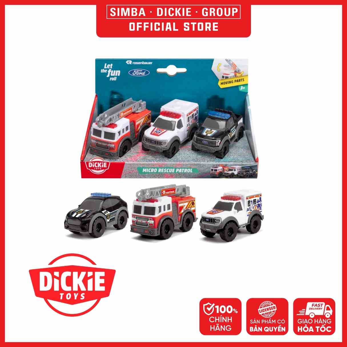 [🛒🇻🇳]Bộ 3 Đồ Chơi Xe Cứu Hộ DICKIE TOYS Micro Rescue Patrol 203712031 - Simba Toys Vietnam - Dickie Toys , SKU - - simbatoys.vn 🇻🇳🛒Top1Shop🛒 🇻🇳Top1Vietnam🇻🇳 🛍🛒🇻🇳