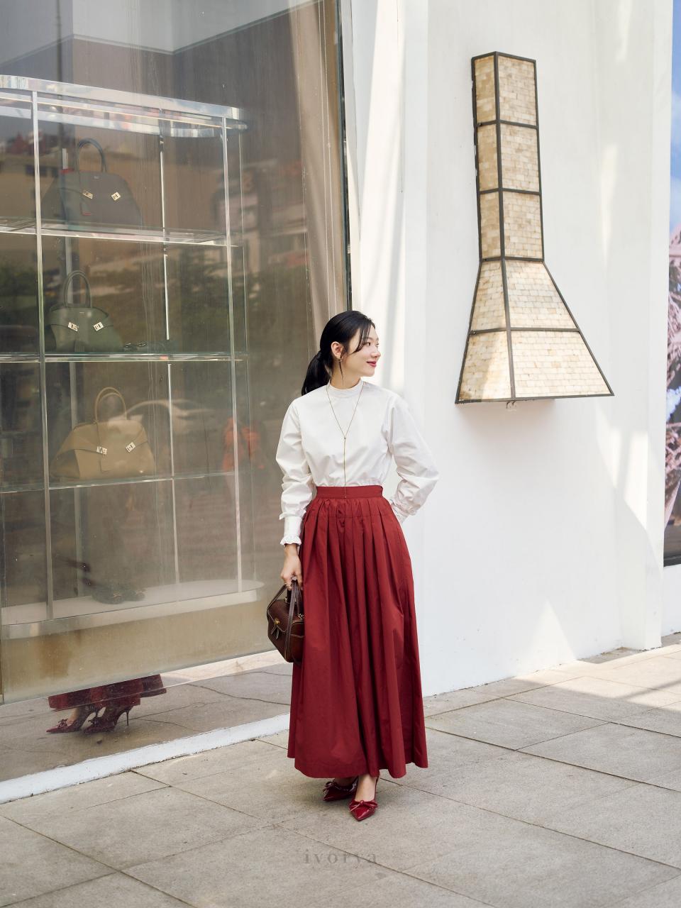 [🛒🇻🇳]Áo kiểu nữ dài tay màu trắng, manchette có bèo nhún trang trí – SH9930 – ivorya , SKU – SH9930M – ivorya.vn 🇻🇳🛒Top1Shop🛒 🇻🇳Top1Vietnam🇻🇳 🛍🛒🇻🇳