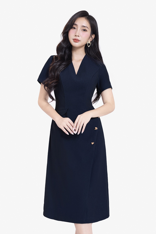 [🛒🇻🇳]Đầm công sở chữ A vạt xéo cổ V – K&K Fashion , SKU – KK177-29 – kkfashion.vn 🇻🇳🛒Top1Shop🛒 🇻🇳Top1Vietnam🇻🇳 🛍🛒🇻🇳