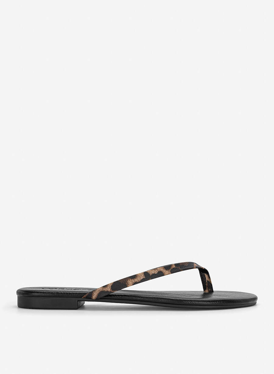 Dép quai kẹp phối vân da animals - DXP 0213 - Màu họa tiết da báo Vascara