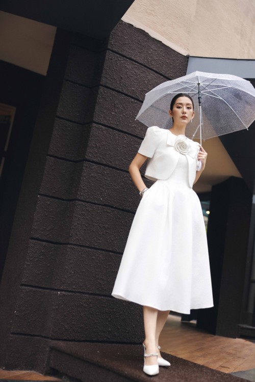 [🛒🇻🇳]Váy Đầm – White Brocade Sleeveless Dress And Vest – , SKU – – sixdo.vn 🇻🇳🛒Top1Shop🛒 🇻🇳Top1Vietnam🇻🇳 🛍🛒🇻🇳