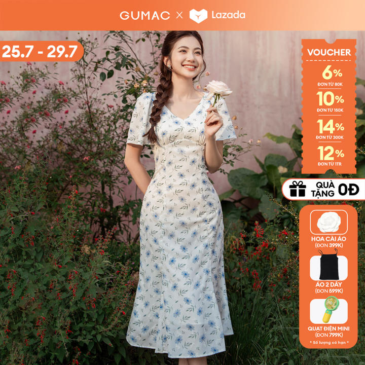 [🛒🇻🇳][25-29.7 |Voucher 10-12%] Đầm nữ đuôi cá cổ V thời trang GUMAC DE03018 – Gumac , SKU – 2590685195_VNAMZ-12615817220 – lazada.vn 🇻🇳🛒Top1Shop🛒 🇻🇳Top1Vietnam🇻🇳 🛍🛒🇻🇳