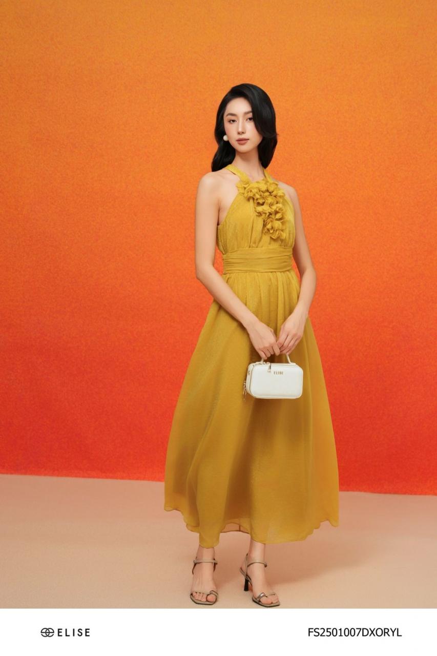 [🛒🇻🇳]ĐẦM YẾM TƠ VÀNG VÂN KT ĐÍNH HOA – , SKU – FS2501007DXORYL – elise.vn 🇻🇳🛒Top1Shop🛒 🇻🇳Top1Vietnam🇻🇳 🛍🛒🇻🇳