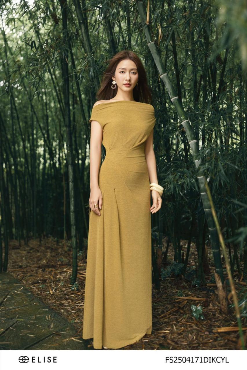 [🛒🇻🇳]ĐẦM THUN VÀNG CỎ ÚA XẾP NHÚN LỆCH VAI – , SKU – FS2504171DIKCYL – elise.vn 🇻🇳🛒Top1Shop🛒 🇻🇳Top1Vietnam🇻🇳 🛍🛒🇻🇳