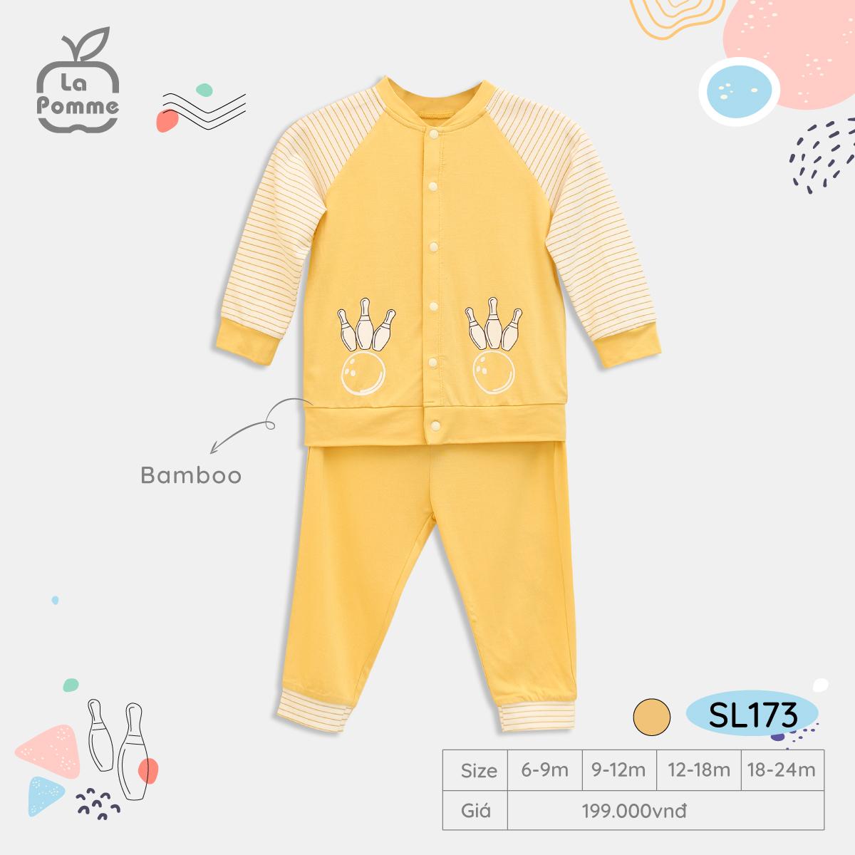 [🛒🇻🇳]SL173 – Bộ áo dài tay và quần dài Bambo La Pomme in hình bowling – Vàng – La Pomme , SKU – 4129 – moby.com.vn 🇻🇳🛒Top1Shop🛒 🇻🇳Top1Vietnam🇻🇳 🛍🛒🇻🇳