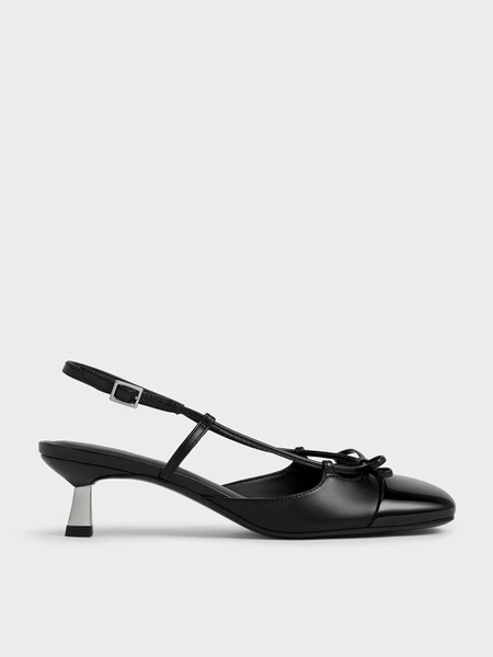 [🛒🇻🇳]Patent Cap-Toe Bow Slingback Pumps - , SKU - GIN-230000 - charleskeith-sg.com 🇻🇳🛒Top1Shop🛒 🇻🇳Top1Vietnam🇻🇳 🛍🛒🇻🇳