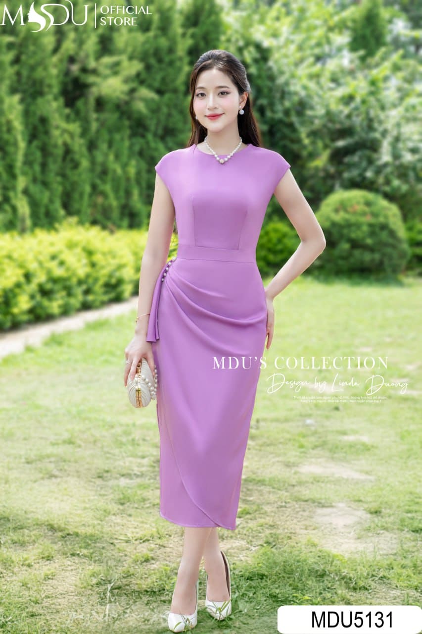 [🛒🇻🇳]Váy Thiết Kế MDU5131 Tím Lavender Cổ Tròn Tay Cánh Dáng Ôm – , SKU – – mdufashion.com 🇻🇳🛒Top1Shop🛒 🇻🇳Top1Vietnam🇻🇳 🛍🛒🇻🇳