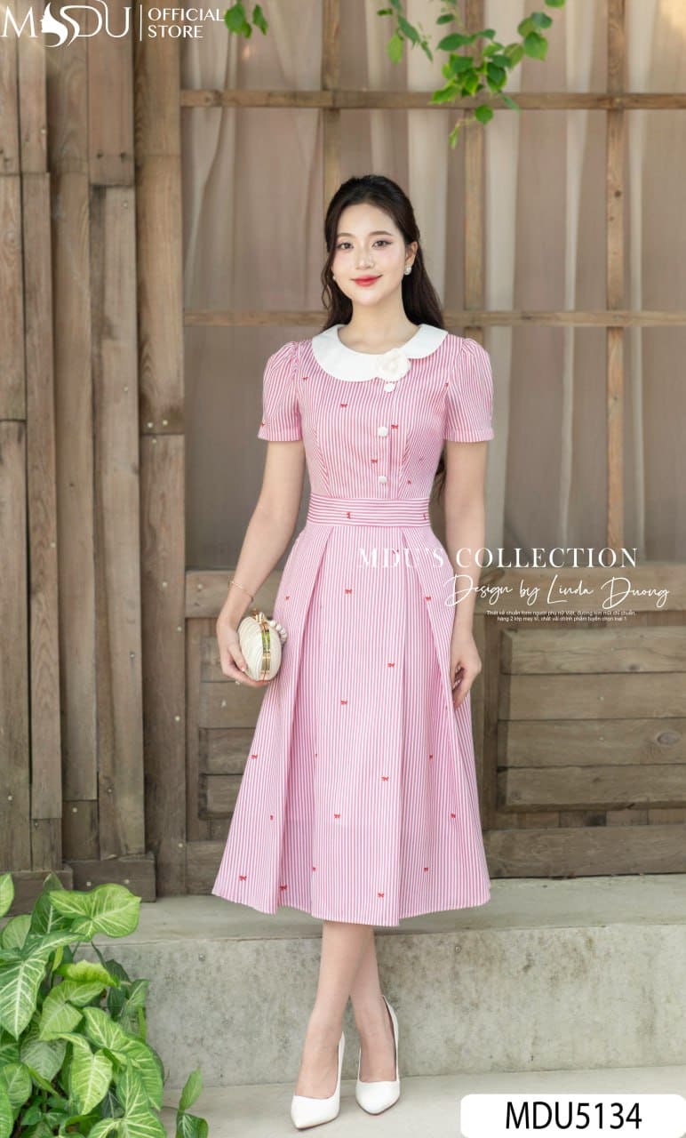 [🛒🇻🇳]Váy Thiết Kế MDU5134 Cổ Tròn Tay Bồng Chân Váy Xếp Ly Thêu Hoa – , SKU – – mdufashion.com 🇻🇳🛒Top1Shop🛒 🇻🇳Top1Vietnam🇻🇳 🛍🛒🇻🇳