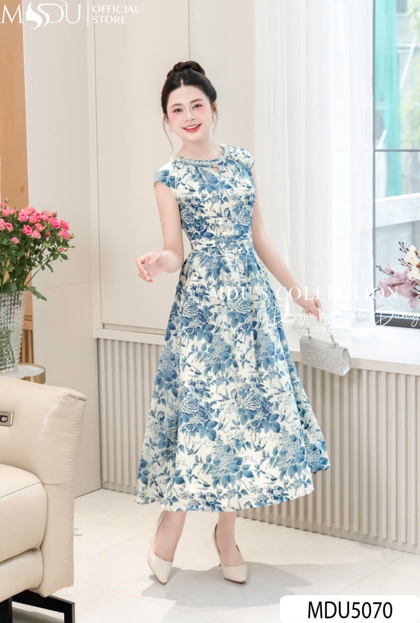 [🛒🇻🇳]Váy Thiết Kế MDU5070 Lụa Mango Phối Hoa Thanh Nhã, Nữ Tính – , SKU – – mdufashion.com 🇻🇳🛒Top1Shop🛒 🇻🇳Top1Vietnam🇻🇳 🛍🛒🇻🇳