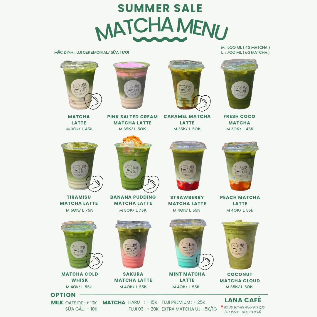 [🆕🇻🇳] Giựn Bakery – Tiệm bánh 🍔 Top1Food  🍜 All menu Matcha Latte & Bánh của Giựn Bakery/ Lana Café

Đang có khuyến mãi sale Matcha Latte từ ngày 24/5. Giá chỉ từ 30.000 

Quán nhận khách từ 6:00 tới , shares-12✔️ , likes-33❤️️ , date-2025-05-24 00:14:46🇻🇳🇻🇳🇻🇳📰🆕