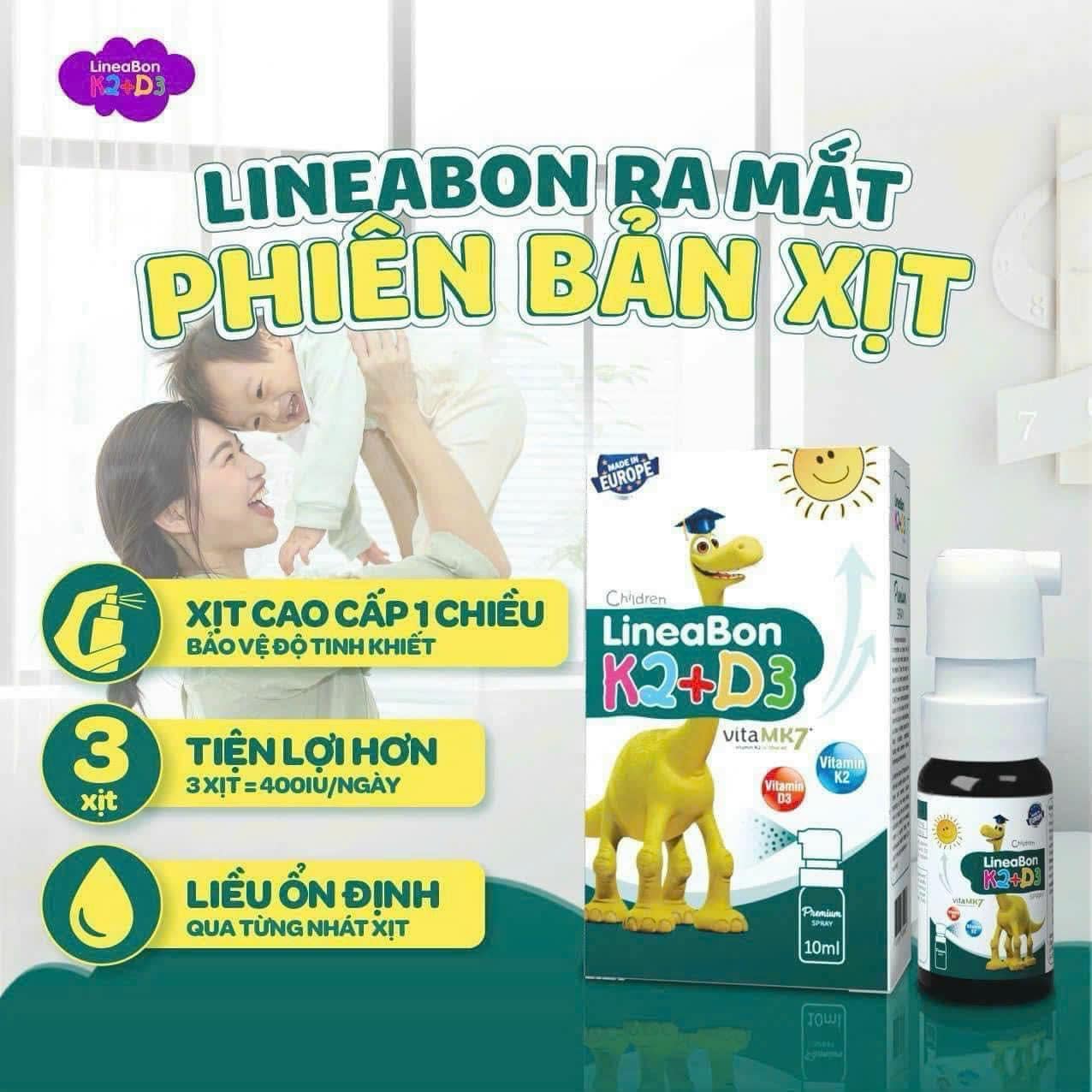 [🆕🇻🇳] Quỳnh Anh – Trọn Gói Đi Sinh – Shop chuyên cung cấp trọn gói đồ sơ sinh 🧑‍🧒❤️️👶⭐️  LINEABON K2+D3 DẠNG XỊT – GIẢI PHÁP HẤP THU CANXI TỐI ƯU CHO BÉ YÊU!
Sau thành công của Lineabon nhỏ giọt, phiên bản K2+D3 dạng xịt ra đời để dễ dùng hơn , shares-0✔️ , likes-0❤️️ , date-2025-07-02 13:02:02🇻🇳🇻🇳🇻🇳📰🆕
