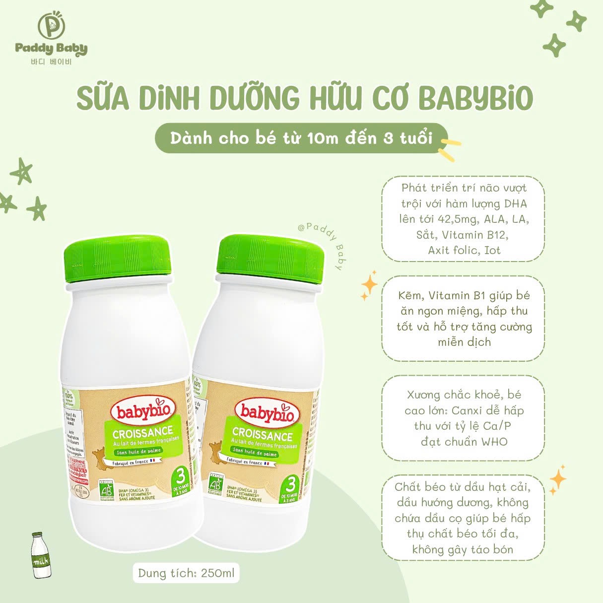 [🆕🇻🇳] Paddy Baby – Mẹ và Bé nội địa Hàn 🧑‍🧒❤️️👶⭐️ 𝐍𝐞𝐰 𝐀𝐫𝐫𝐢𝐯𝐚𝐥
𝐒𝐮̛̃𝐚 𝐧𝐮̛𝐨̛́𝐜 𝐝𝐢𝐧𝐡 𝐝𝐮̛𝐨̛̃𝐧𝐠 𝐡𝐮̛̃𝐮 𝐜𝐨̛ 𝐁𝐚𝐛𝐲𝐛𝐢𝐨 – 𝐛𝐨̂̉ 𝐬𝐮𝐧𝐠 𝐃𝐇𝐀 𝐜𝐡𝐨 𝐭𝐫𝐢́ 𝐧𝐚̃𝐨 𝐜𝐨𝐧 𝐯𝐮̛𝐨̛𝐧𝐠 𝐱𝐚Sữa đóng dạng chai vô cùng tiện lợi, dễ dàng m , shares-0✔️ , likes-0❤️️ , date-2025-07-02 16:00:25🇻🇳🇻🇳🇻🇳📰🆕