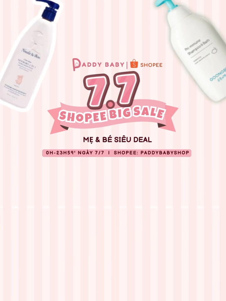 [🆕🇻🇳] Paddy Baby – Mẹ và Bé nội địa Hàn 🧑‍🧒❤️️👶⭐️  BIG SALE SHOPEE 7/7 – MẸ BÉ SIÊU DEAL
BỈM – SỮA – ĐỒ DÙNG – ĐỒ ĂN DẶM HÀN QUỐC CHO BÉ SALE KHỦNG
Duy nhất:  từ 0h00-23h59’ ngày 07/07 tại Shopee #Paddy , shares-0✔️ , likes-0❤️️ , date-2025-07-06 03:06:03🇻🇳🇻🇳🇻🇳📰🆕