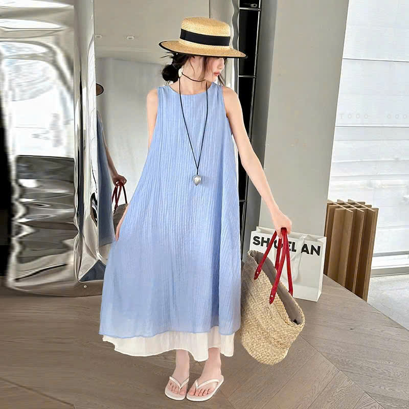 [🆕🇻🇳]  Sunny kids – Quần áo trẻ em 🧑‍🧒❤️️👶⭐️  Mát mẻ – Nhẹ nhàng – Nữ tính
Chiếc váy maxi 2 lớp với tone xanh pastel dịu mắt, chất vải nhẹ tênh, bay bổng theo từng bước chân!
Phối thêm mũ cói, dép kẹ , shares-0✔️ , likes-0❤️️ , date-2025-07-12 23:25:30🇻🇳🇻🇳🇻🇳📰🆕