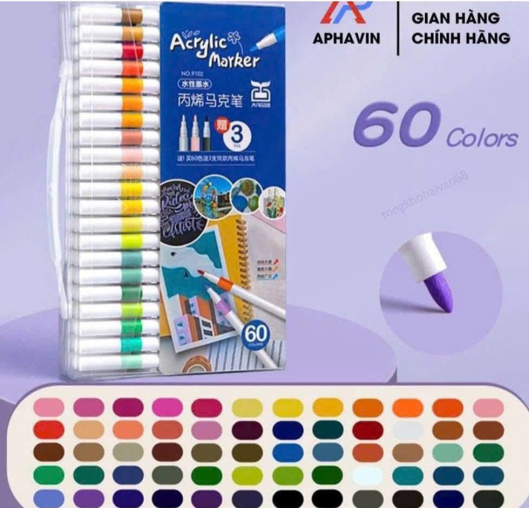 [🆕🇻🇳]  Tuyên Thuỳ Hải Phòng Shop Quần Áo Trẻ Em-Đồ Sơ Sinh-Giày Dép-Bỉm 🧑‍🧒❤️️👶⭐️ Set 60 màu Acrylic_ màu vẽ chuyên nghiệp e còn sót ít nữa thôi ạ.
Màu Acrylic dùng được trên mọi chất liệu: vải, thủy tinh, giấy, da… khô nhanh, k , shares-0✔️ , likes-7❤️️ , date-2025-07-18 17:56:18🇻🇳🇻🇳🇻🇳📰🆕