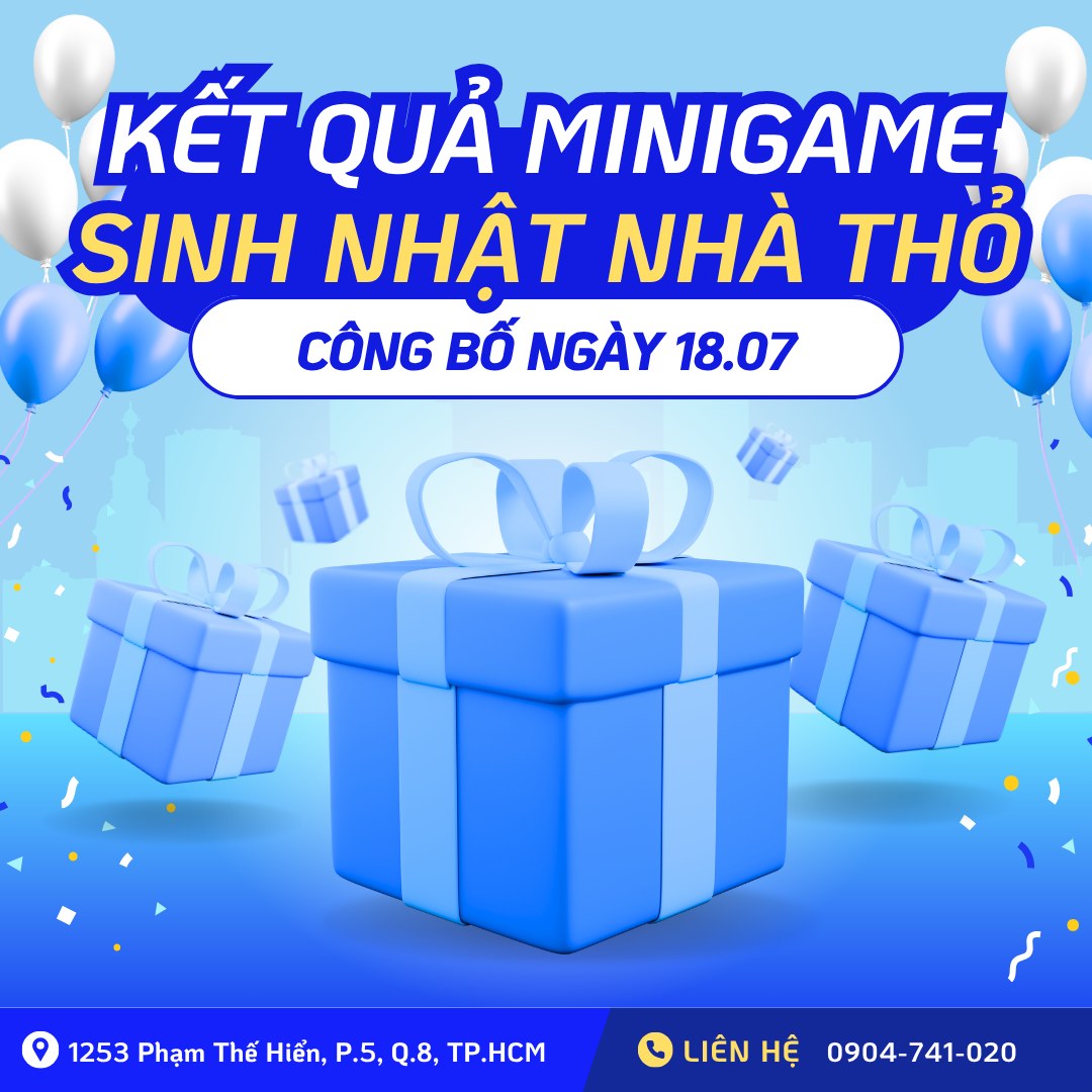 [🆕🇻🇳] Tiệm Nhà Thỏ – Hotel Spa Grooming 🐶🦜 Top1Pets 🐱🐠  CÔNG BỐ KẾT QUẢ MINIGAMECả nhà ơi, cảm ơn các Sen đã tham gia nhiệt tình Minigame Sinh Nhật Nhà Thỏ diễn ra vừa qua!Sau cuộc đua kịch tính, Nhà Th , shares-1✔️ , likes-4❤️️ , date-2025-07-18 22:30:03🐶🐱🇻🇳🇻🇳🇻🇳📰🆕