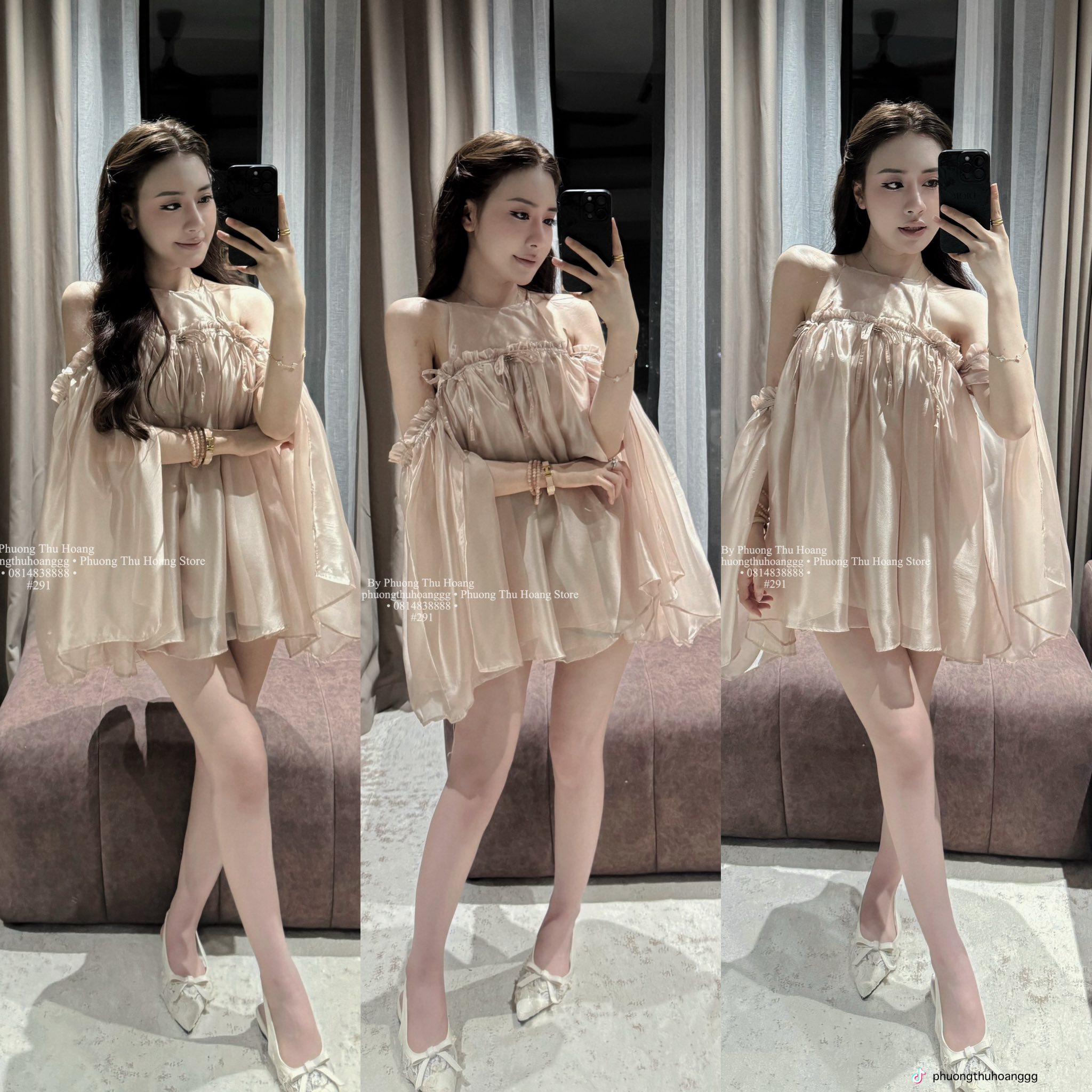 [🆕🇻🇳] Phuong Thu Hoang Store 👕 Top1Fashion 👗  Váy cổ yếm tay xẻ điệu lắm . Hai lớp mềm mại k khó chịu đâu nha. Kèm quần trong ne.
, shares-1✔️ , likes-22❤️️ , date-2025-07-23 06:47:41🇻🇳🇻🇳🇻🇳📰🆕