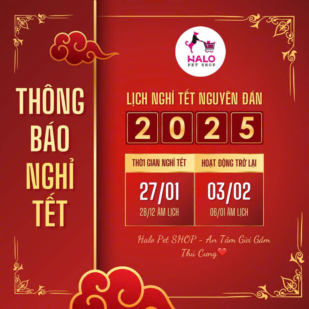 [🆕🇻🇳] HaloPet – Shop Thú Cưng 🐶🦜 Top1Pets 🐱🐠 HALO pet SHOP THÔNG BÁO LICH NGHỈ TẾT NGUYÊN ĐÁN 2025
HALO pet SHOP trân trọng thông báo đến quý khách hàng lịch nghỉ tết nguyên đán 2025 như sau:
THỜI G , shares-0✔️ , likes-0❤️️ , date-2025-01-24 19:14:51🐶🐱🇻🇳🇻🇳🇻🇳📰🆕