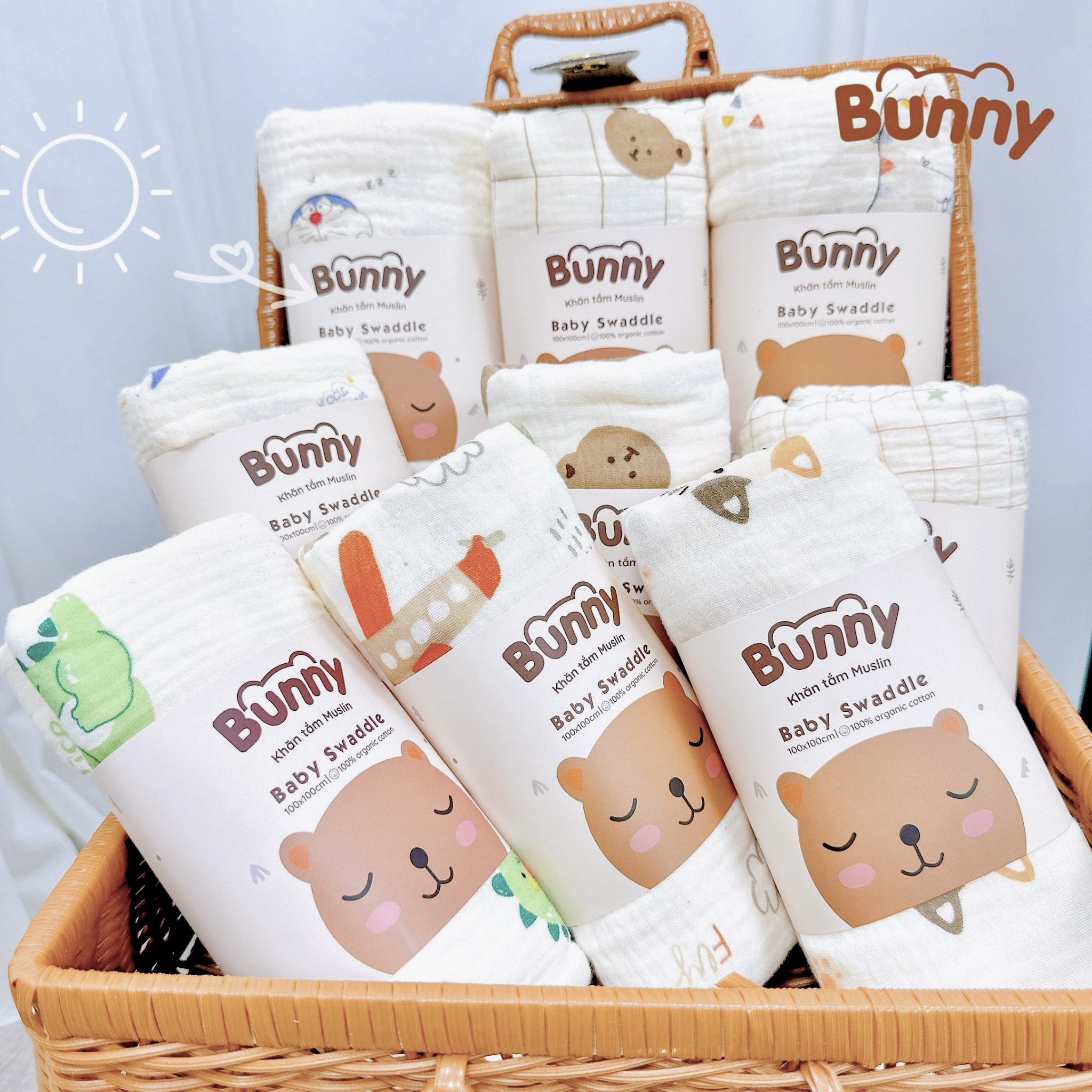 [🆕🇻🇳] Mami & Babi  Cửa hàng quần áo sơ sinh & trẻ em 🧑‍🧒❤️️👶⭐️ Khăn Tắm Xô Muslin Cho Bé Bunny 100 x 110cm Mềm Mại, Thấm Hút Tốt, 2 Lớp Dày Dặn– Chất liệu vải xô muslin 2 lớp mềm mịn, êm ái, an toàn cho làn da nhạy c , shares-0✔️ , likes-6❤️️ , date-2024-05-23 18:31:04🇻🇳🇻🇳🇻🇳📰🆕