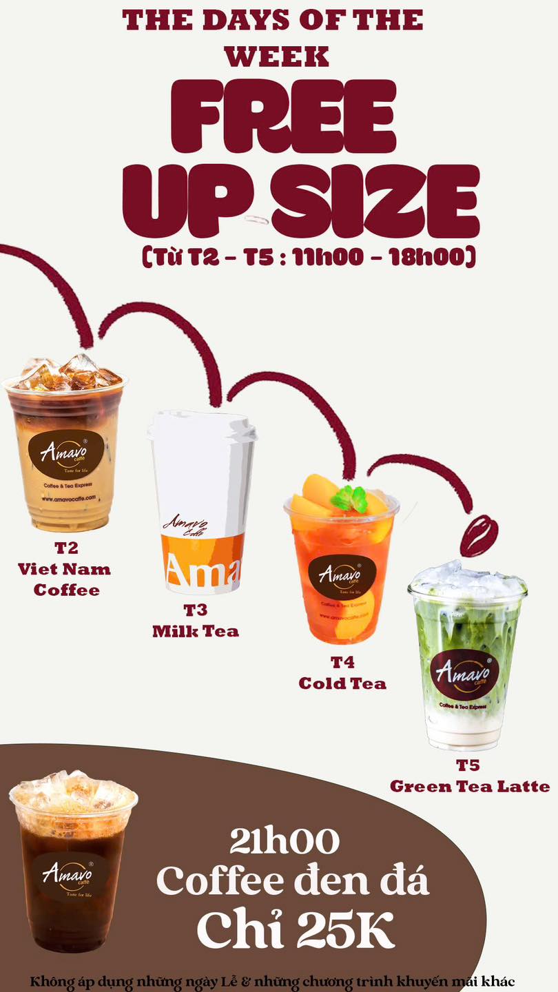 [☕️🇻🇳] Amavo Caffè 🥤 Top1Coffee ☕️  CHỌN ƯU ĐÃI ĐÔI – LẠI AMAVO NGAY THÔI !!
Để thêm phần hứng khởi cho ngày mới, Amavo xin giới thiệu chương trình khuyến mãi đặc , shares-1✔️ , likes-5❤️️ , date-2025-04-01 18:00:36🇻🇳🇻🇳🇻🇳📰🆕