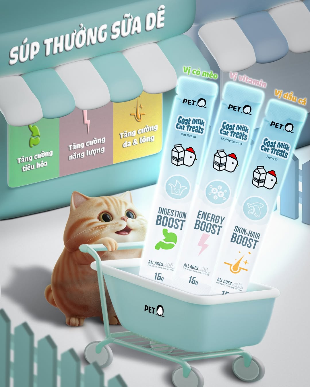 [🆕🇻🇳] PetQ – Best choice for Cats 🐶🦜 Top1Pets 🐱🐠 Súp thưởng sữa dê PetQ chính thức ra mắt
3 hương vị, 3 công dụng, súp thưởng cũng có thể rất tốt cho sức khỏe.Lựa chọn khoẻ mạnh:
• Vị Vitamin – Tăng cườ , shares-22✔️ , likes-64K❤️️ , date-2025-01-16 01:47:53🐶🐱🇻🇳🇻🇳🇻🇳📰🆕