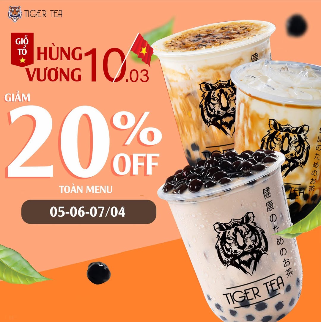 [🆕🇻🇳] Tiger Tea Trần Hưng Đạo – Cửa hàng trà sữa trân châu 🍔 Top1Food  🍜 “𝐃𝐮̀ 𝐚𝐢 đ𝐢 𝐧𝐠𝐮̛𝐨̛̣𝐜 𝐯𝐞̂̀ 𝐱𝐮𝐨̂𝐢 – 𝐍𝐡𝐨̛́ 𝐧𝐠𝐚̀𝐲 𝐆𝐢𝐨̂̃ 𝐓𝐨̂̉ 𝐦𝐮̀𝐧𝐠 𝐌𝐮̛𝐨̛̀𝐢 𝐭𝐡𝐚́𝐧𝐠 𝐁𝐚”
  Tự Hào Dân Tộc: Chương Trình Ưu Đãi Tại Tiger Tea 
  GIẢM 20% TOÀN BỘ HÓ , shares-0✔️ , likes-6❤️️ , date-2025-04-06 05:26:08🇻🇳🇻🇳🇻🇳📰🆕