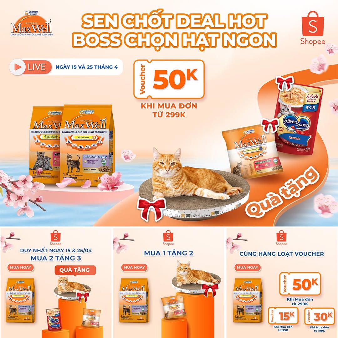 [🆕🇻🇳] Max Well VN – thức ăn cho mèo thuộc tập đoàn Unicharm, Nhật Bản 🐶🦜 Top1Pets 🐱🐠 SEN CHỐT DEAL HOT
BOSS CHỌN HẠT NGONCơ hội vàng để rinh ngay hạt cao cấp Max Well cho boss yêu với giá siêu hời! Sen nhớ canh deal tạiSăn ngay ưu đ , shares-1✔️ , likes-48❤️️ , date-2025-04-11 21:32:01🐶🐱🇻🇳🇻🇳🇻🇳📰🆕