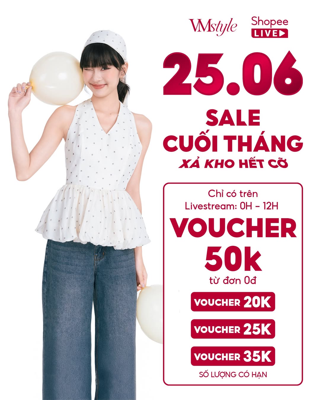 [🆕🇻🇳] FM Style Dĩ An, Bình Dương – thương hiệu bán lẻ thời trang nổi tiếng 👕 Top1Fashion 👗  VM STYLE | SALE CUỐI THÁNG – XẢ KHO HẾT CỠ 25.06
VOUCHER 50K từ đơn 0Đ- Voucher 20K – 25K – 35K
Săn ngay trên Shopee Live & Gian hàng VM STYLE:
Duy n , shares-0✔️ , likes-1❤️️ , date-2025-06-25 18:00:10🇻🇳🇻🇳🇻🇳📰🆕