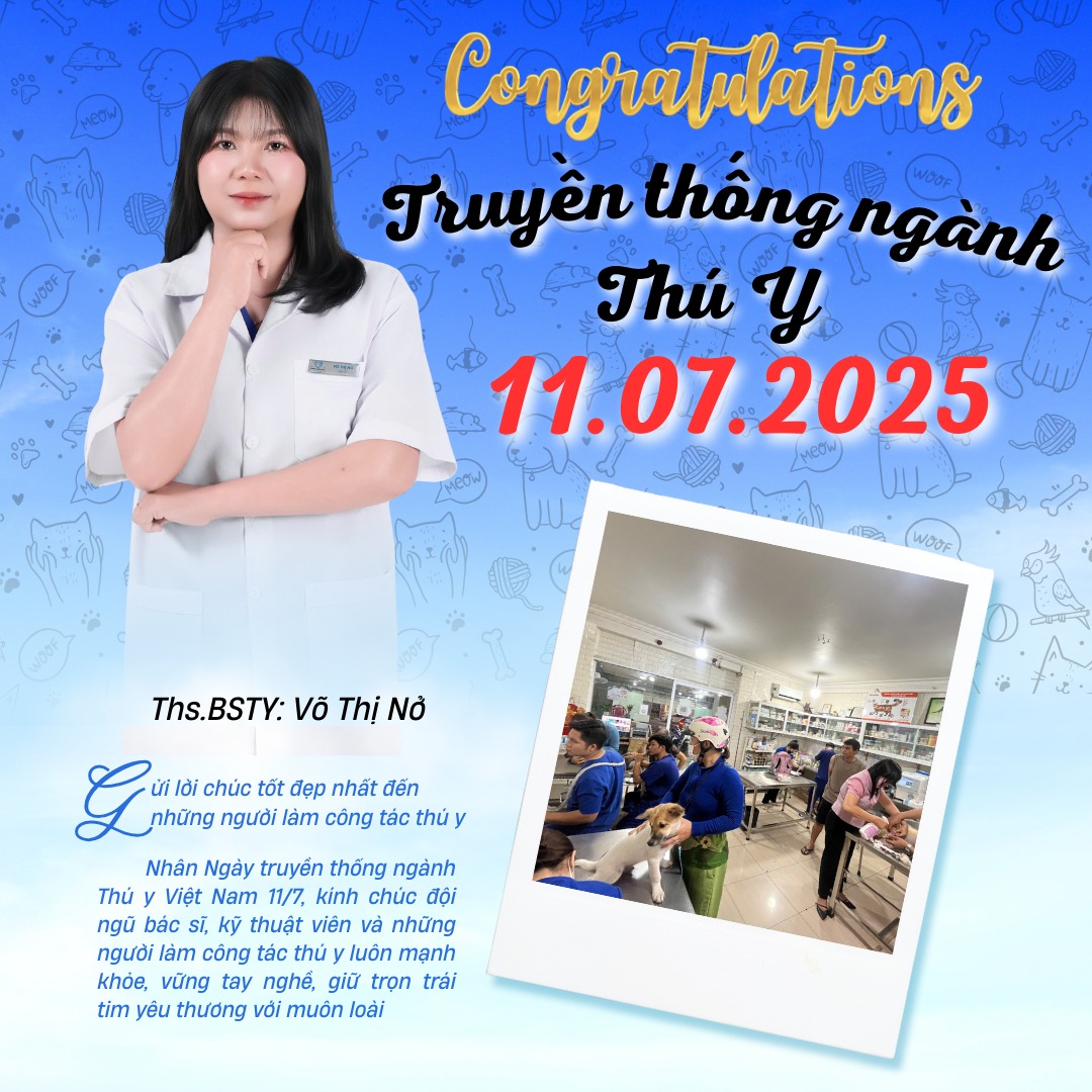 [🆕🇻🇳] PET SHOP Hương Nở II Bình Dương 🐶🦜 Top1Pets 🐱🐠  CHÀO MỪNG NGÀY TRUYỀN THỐNG NGÀNH THÚ Y VIỆT NAM – 11/7
Tri ân những “thiên thần áo blouse trắng” của các loài vật!Hôm nay, chúng ta cùng nhau gửi lờ , shares-0✔️ , likes-6❤️️ , date-2025-07-11 17:31:00🐶🐱🇻🇳🇻🇳🇻🇳📰🆕