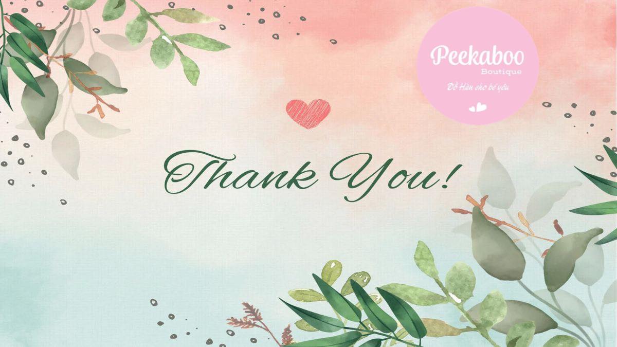 [???]  Peekaboo Boutique – Đồ Hàn cho bé yêu  ?‍?❤️️?⭐️ THÔNG BÁO
Peekaboo Boutique cảm ơn sự ủng hộ nhiệt tình của quý khách hàng trong những năm qua. Vì một số lý do cá nhân, shop xin phép tạm ngừng hoạt động  , shares-0✔️ , likes-3❤️️ , date-2025-08-19 00:08:35????????