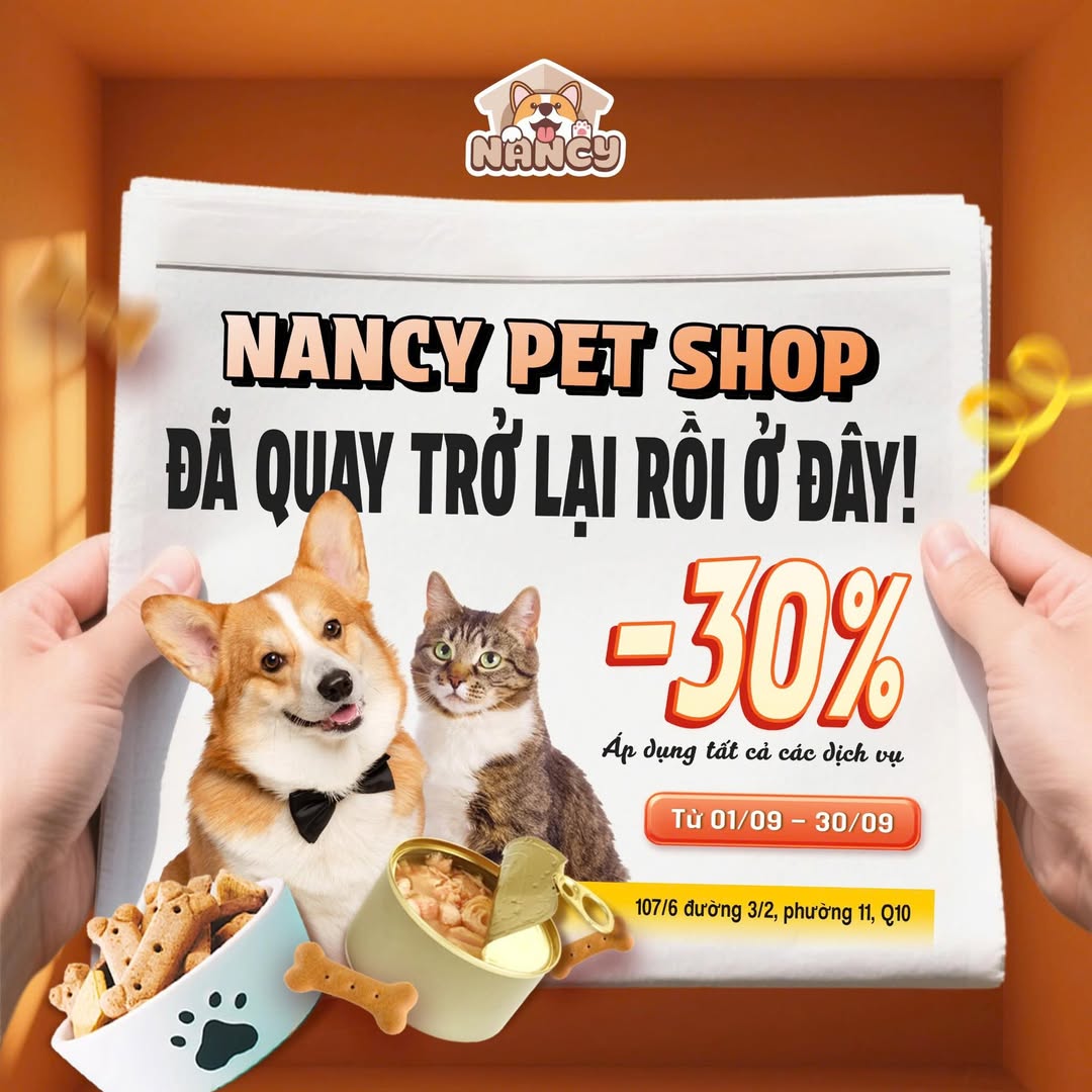 [🆕🇻🇳] Nancy Pet House – Spa Hotel & More 🐶🦜 Top1Pets 🐱🐠 Hello các Sen iuuu !Vậy là sau bao nhiêu thời gian Nancy phải dời về chi nhánh 2 ở quận 9 thì nay Nancy đã trở lại quận 10 với mục đích phục vụ thật chu , shares-0✔️ , likes-2❤️️ , date-2025-08-27 16:46:20🐶🐱🇻🇳🇻🇳🇻🇳📰🆕