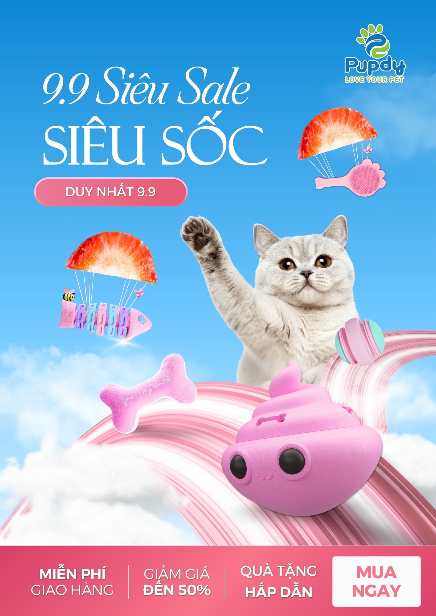 [🆕🇻🇳] Pupdy Vietnam – nơi Boss & Sen giải bầy nổi niềm 🐶🦜 Top1Pets 🐱🐠  9.9 SIÊU SALE – SIÊU SỐC
Ngày vàng săn deal cực hot đã đến rồi, Sen ơi!Duy nhất 09/09, cùng Pupdy bùng nổ với:
Giảm giá đến 50% hàng loạt sản phẩm h , shares-1✔️ , likes-101❤️️ , date-2025-09-08 21:24:30🐶🐱🇻🇳🇻🇳🇻🇳📰🆕