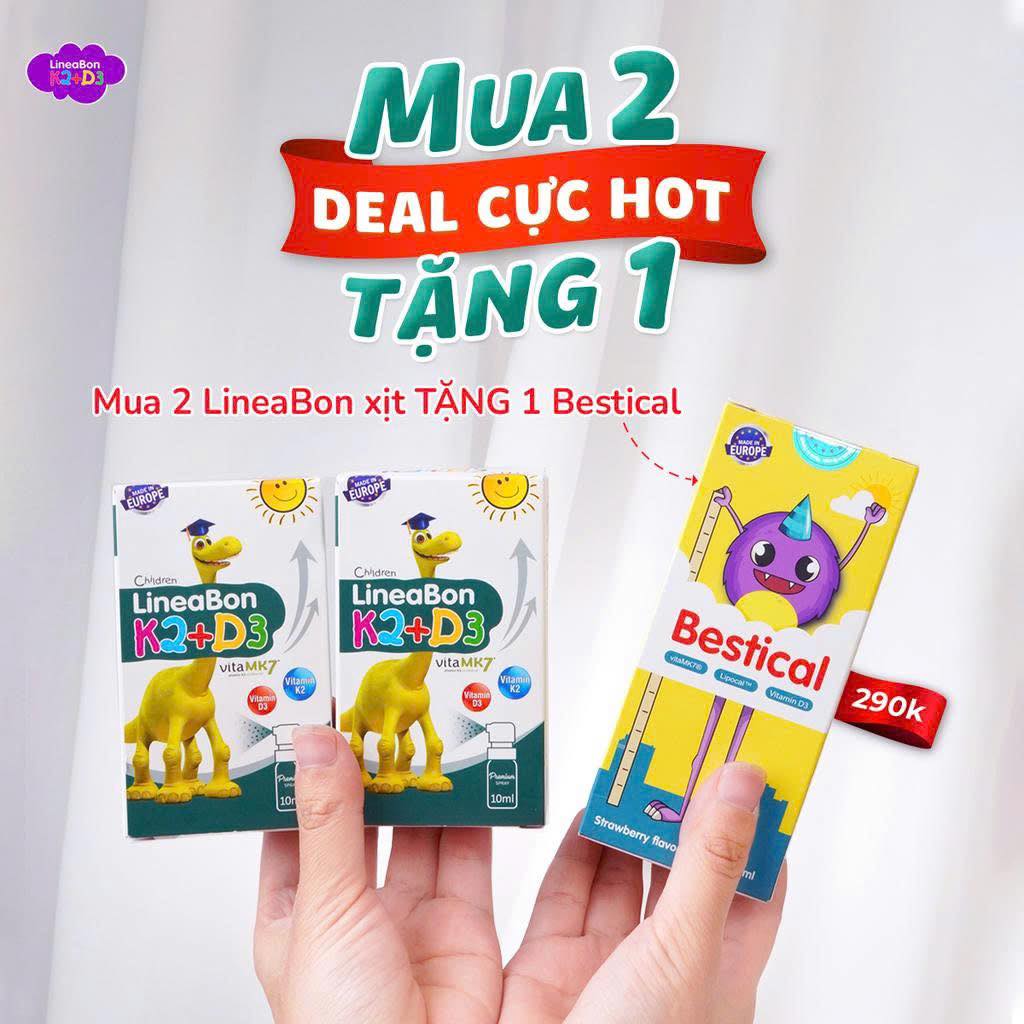 [🆕🇻🇳]  Siêu Thị Mẹ Và Bé Bin Mart 🧑‍🧒❤️️👶⭐️ MUA 2 TẶNG 1 – DEAL KHỦNG NỔỔ TUNGGMUA 2 LineaBon D3K2 dạng xịt – TẶNG 1 Canxi sinh học Bestical trị giá 290K
Bộ đôi hoàn hảo giúp bé 2–5 tuổi Giữ nhịp , shares-0✔️ , likes-3❤️️ , date-2025-09-11 15:55:18🇻🇳🇻🇳🇻🇳📰🆕