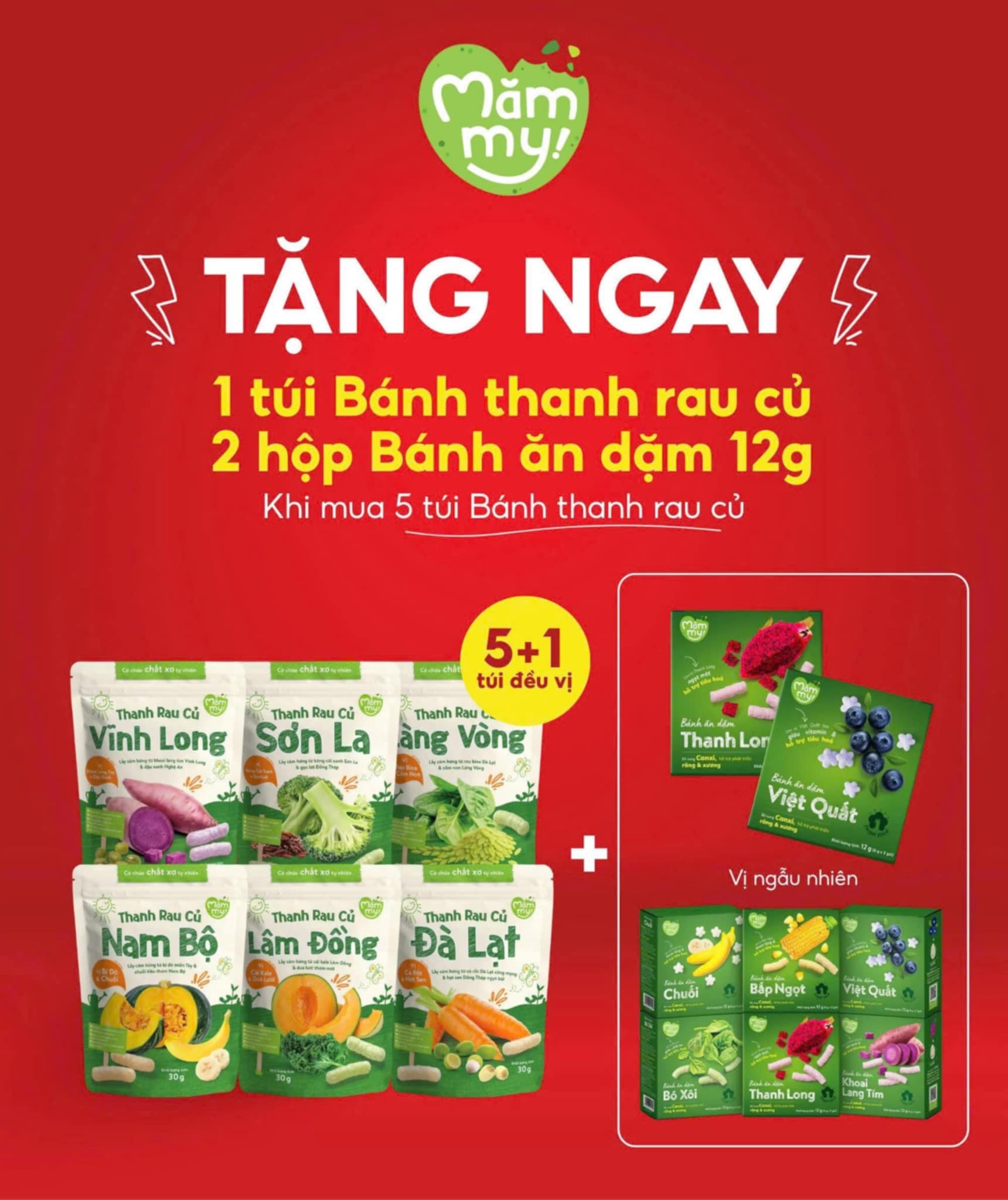 [🆕🇻🇳] Mẹ và Bé Thi Phổ – Chuyên cung cấp sỉ và lẻ các sản phẩm sơ sinh: quần áo, bỉm, sữa, bánh ăn dặm  🧑‍🧒❤️️👶⭐️ [MỚI] BÁNH THANH RAU CỦ MĂMMY 

#MUA_3 BỊCH #TẶNG_1 HỘP 

Bánh Thanh Rau Củ Mămmy có gì HOT mà mẹ nào cũng săn lùng đến vậy? 
Bánh Thanh Rau Củ Mămmy là mó , shares-0✔️ , likes-0❤️️ , date-2025-09-15 17:19:42🇻🇳🇻🇳🇻🇳📰🆕