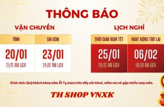 [🆕🇻🇳] TH SHOP VNXK 2 – Nhà thiết kế 👕 Top1Fashion 👗  THÔNG BÁO VẬN CHUYỂN & LỊCH NGHỈ
sau 20tây Với  khách tỉnh – ben e có ship chành xe – khách ck cho e 100% để e đi đơn ạ
còn khách HCM e nhận giao hàng tới , shares-0✔️ , likes-0❤️️ , date-2025-01-19 16:24:06🇻🇳🇻🇳🇻🇳📰🆕