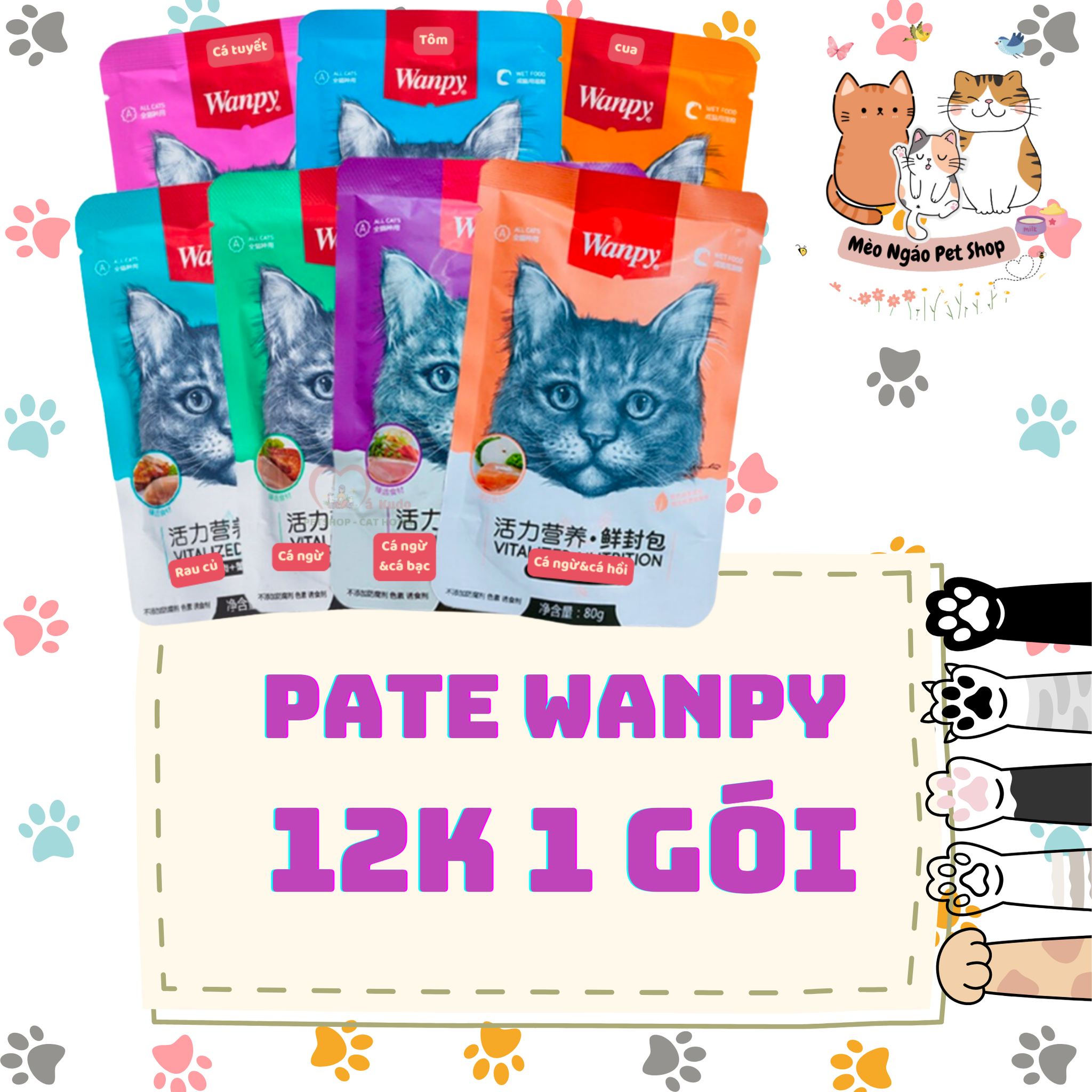 [🆕🇻🇳] Mèo Ngáo Pet Shop 🐶🦜 Top1Pets 🐱🐠 PATE WANPY – Bữa ăn thơm ngon Cho Bé Cưng Của Bạn!Chào các bạn yêu thú cưng!Đã đến lúc chăm sóc “người bạn bốn chân” của bạn với một món ăn thơm ngon , shares-0✔️ , likes-1❤️️ , date-2025-03-20 21:30:02🐶🐱🇻🇳🇻🇳🇻🇳📰🆕