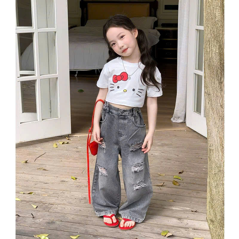 [🆕🇻🇳] Ruby Kids – Thời Trang Bé Gái 🧑‍🧒❤️️👶⭐️ HOT!HOT!HOT!
Chỉ #199k/ set áo crotop Kitty  cùng quần bò suông đen rách sành điệu cho bé.
Size: 20-50kg
Kiểm hàng – Ưng ý- Mới nhận.
, shares-2✔️ , likes-7❤️️ , date-2025-07-29 18:17:45🇻🇳🇻🇳🇻🇳📰🆕