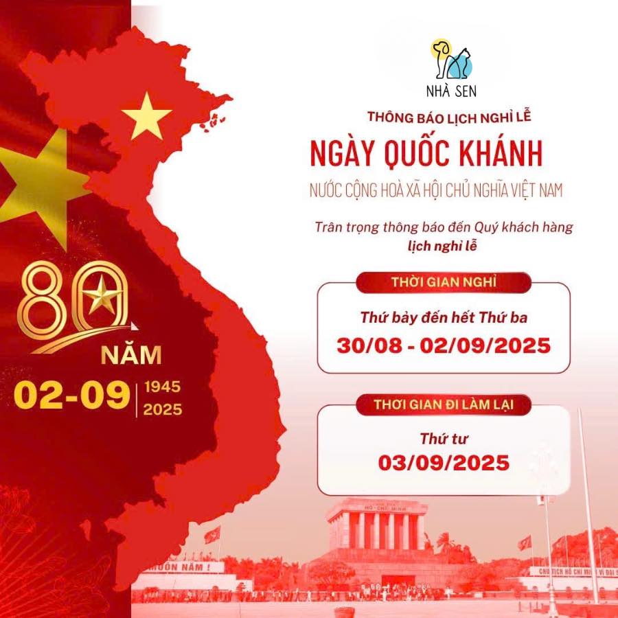 [🆕🇻🇳] Nhà Sen – Thực Phẩm Thú Cưng 🐶🦜 Top1Pets 🐱🐠  THÔNG BÁO LỊCH NGHỈ LỄ QUỐC KHÁNH 2/9/2025Hướng tới kỷ niệm 80 năm Ngày Quốc khánh nước Cộng hòa Xã hội Chủ nghĩa Việt Nam (02/9/1945 – 02/9/2025), Nh , shares-0✔️ , likes-1❤️️ , date-2025-08-29 20:02:18🐶🐱🇻🇳🇻🇳🇻🇳📰🆕