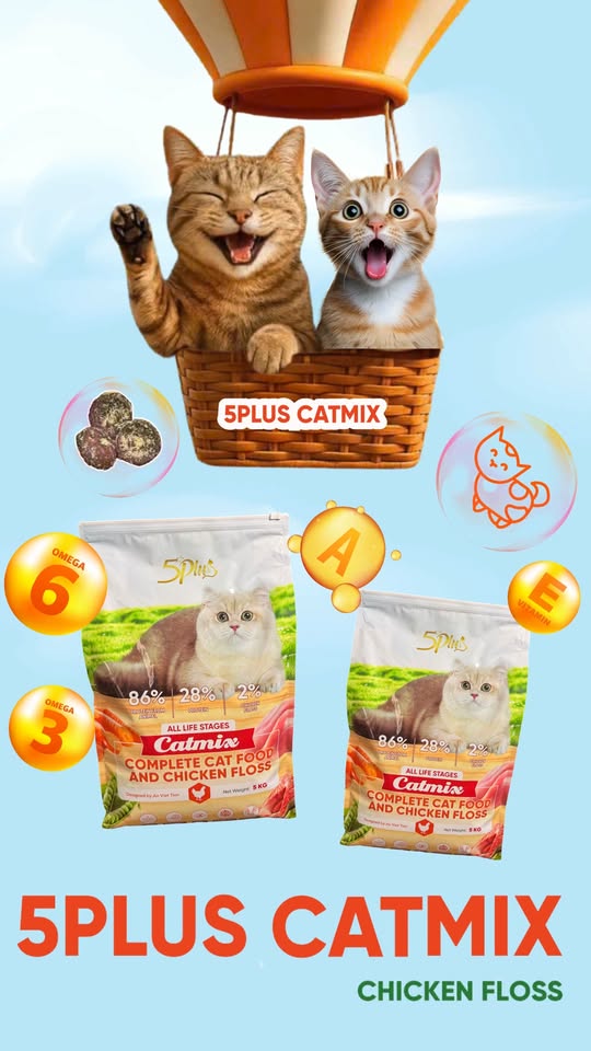 [🆕🇻🇳] An Việt Tiến 🐶🦜 Top1Pets 🐱🐠 Catmix Chicken Floss mix ruốc gà 5kg siêu chất lượng
Vừa ngon – Vừa chất lượng – Hạt dẻ
Giàu omega 3-6, vitamin A & E giúp mèo luôn óng ả như vừa đi spa! , shares-0✔️ , likes-5❤️️ , date-2025-09-05 18:39:13🐶🐱🇻🇳🇻🇳🇻🇳📰🆕