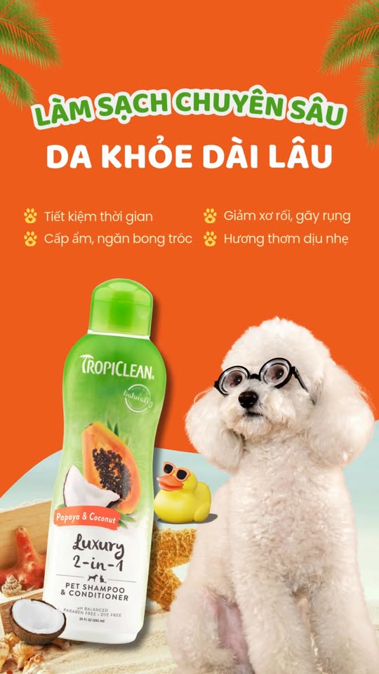 [🆕🇻🇳] CPC PetCare 🐶🦜 Top1Pets 🐱🐠 Sạch – Mượt – Thơm – An toàn chỉ trong một bước!Với TropiClean Luxury 2in1, từng lần gội là một lần Ba mẹ gửi trọn sự chăm sóc yêu thương:
Làm sạch dịu , shares-0✔️ , likes-8❤️️ , date-2025-09-24 04:29:39🐶🐱🇻🇳🇻🇳🇻🇳📰🆕