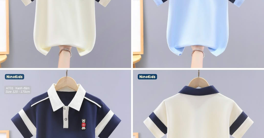 [🆕🇻🇳]  NinoKids – Thời trang trẻ em 🧑‍🧒❤️️👶⭐️  Áo thun polo cho bé trai từ 6 – 14 tuổi
Thiết kế phong cách thời trang năng động, chất liệu vải sợi cao cấp, bền màu, phù hợp cho bé mặc thường ngày hoặc , shares-0✔️ , likes-10❤️️ , date-2025-10-02 16:13:30🇻🇳🇻🇳🇻🇳📰🆕