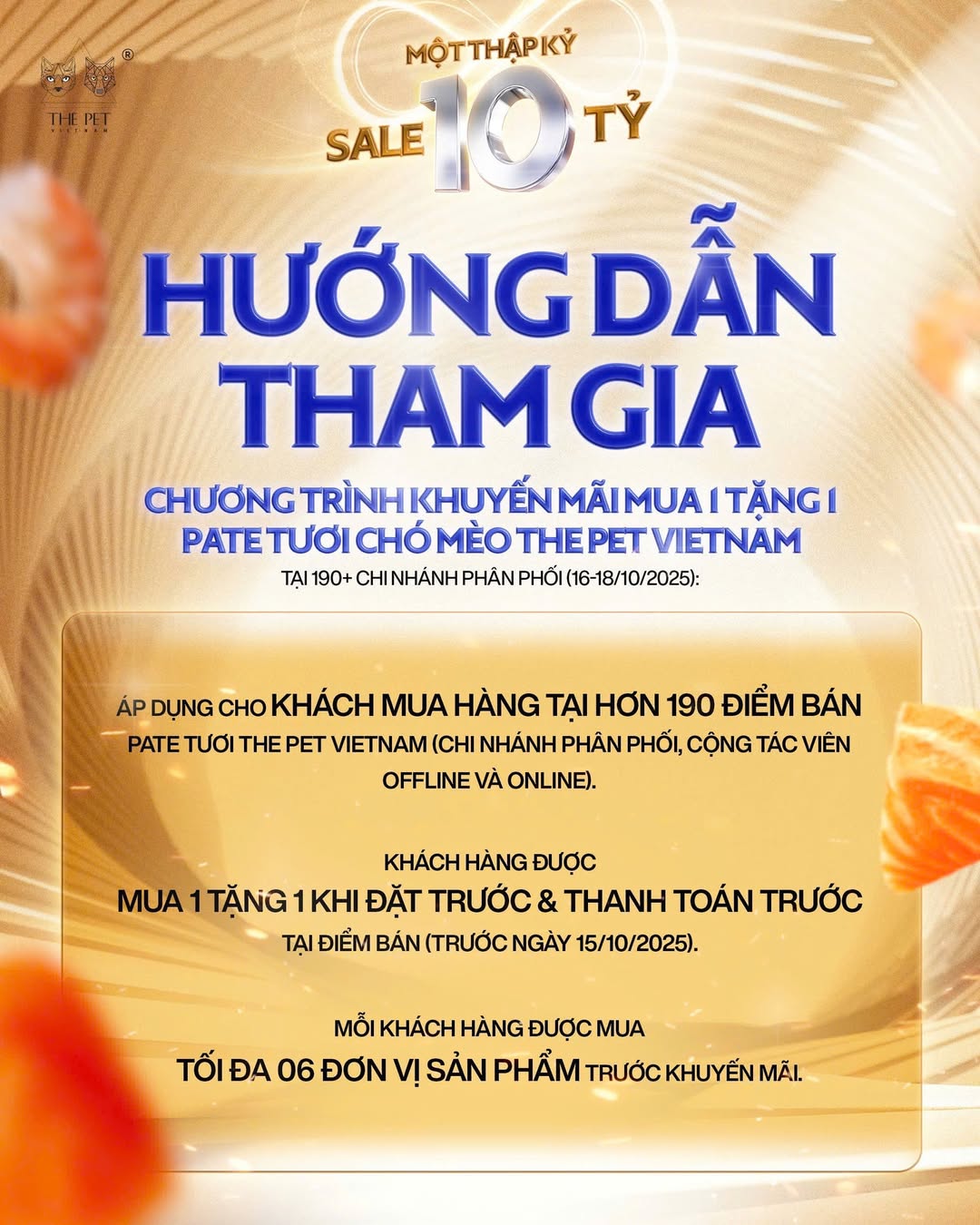 [🆕🇻🇳] Thú Cưng SG – All For Your Pet 🐶🦜 Top1Pets 🐱🐠 Kính gửi Quý khách hàng thông tin chương trình MUA 1 TẶNG 1  kỷ niệm 10 năm
CHUỖI SỰ KIỆN KỶ NIỆM 10 NĂM THE PET VIETNAM
MỘT THẬP KỶ – SALE 10 TỶ
CHẤN , shares-0✔️ , likes-0❤️️ , date-2025-10-11 23:49:10🐶🐱🇻🇳🇻🇳🇻🇳📰🆕