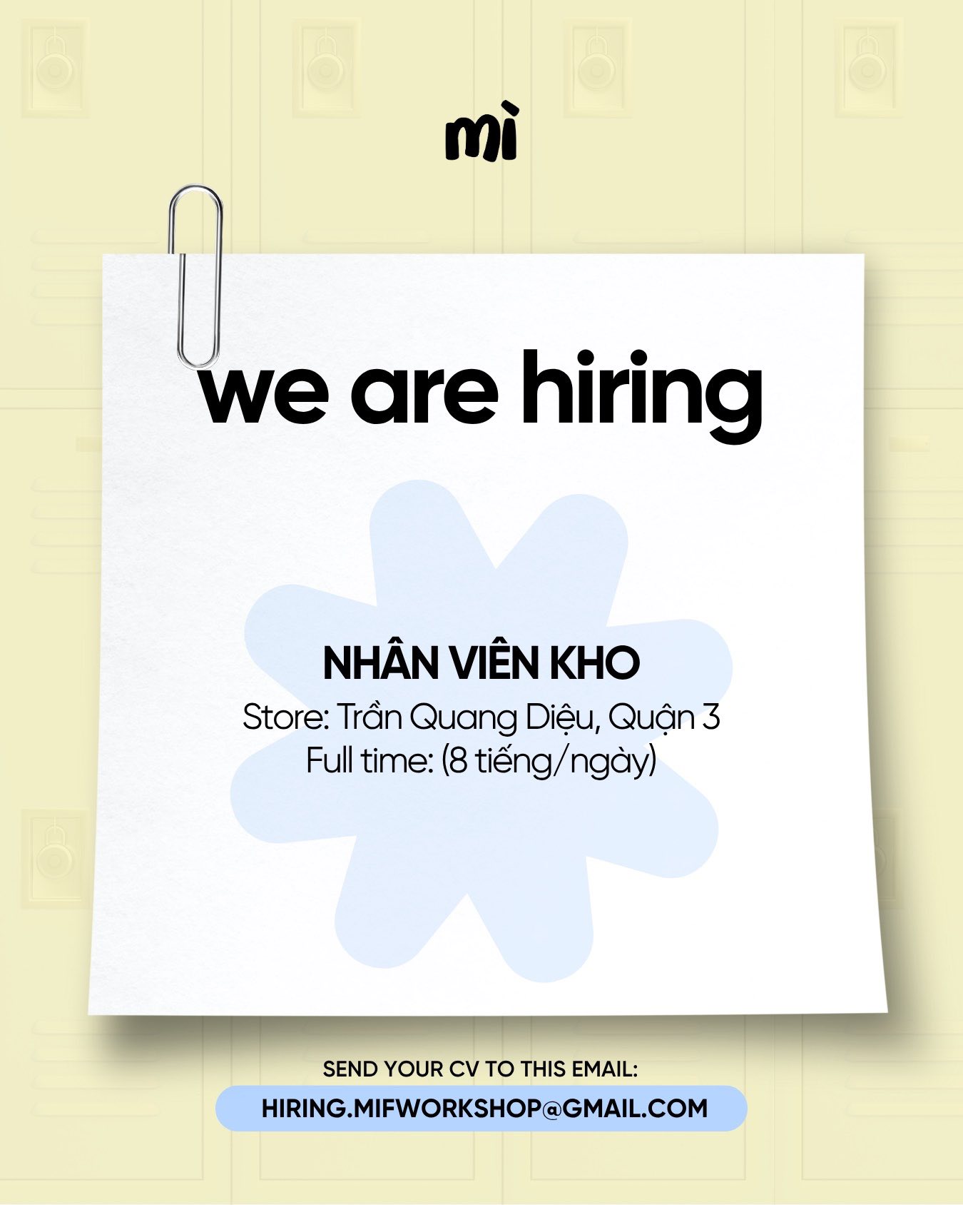 [🆕🇻🇳] MÌ WORKSHOP – Cửa hàng quần áo 👕 Top1Fashion 👗  𝐖𝐄 𝐀𝐑𝐄 𝐇𝐈𝐑𝐈𝐍𝐆Mì đang tuyển dụng các vị trí sau:
– Nhân viên kho ( full time )
– Mẫu livestream
– Thiết kế thời trang.( chi tiết mô tả công xem ở hình s , shares-9✔️ , likes-17❤️️ , date-2025-10-04 23:08:38🇻🇳🇻🇳🇻🇳📰🆕