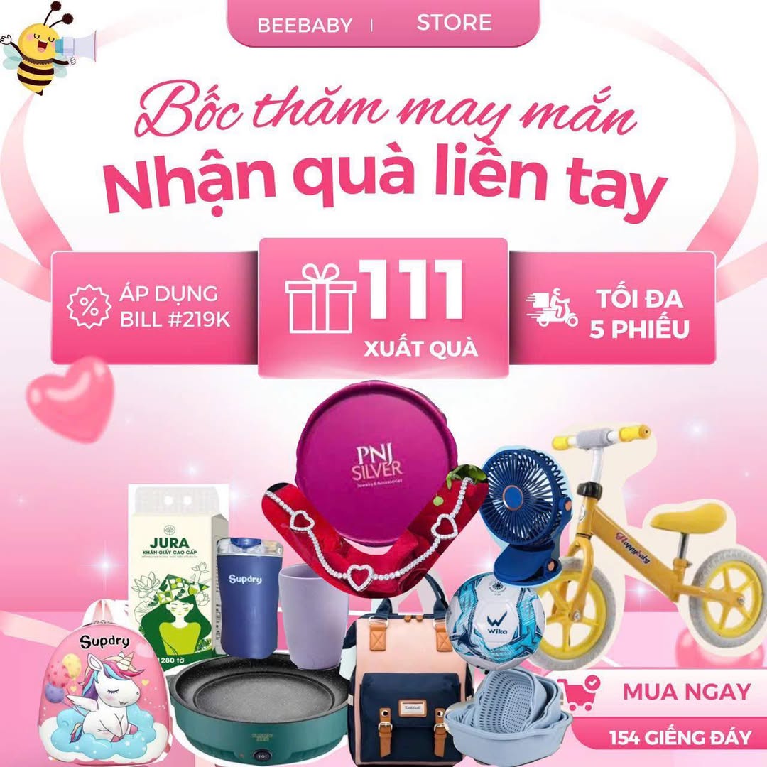 [🆕🇻🇳] Bee Baby Store – Chuyên Đồ Sơ Sinh Xách Tay Mẹ Và Bé  🧑‍🧒❤️️👶⭐️  BỐC THĂM TRÚNG THƯỞNG – TRI ÂN KHÁCH HÀNG 20/10100% NHẬN QUÀ – MUA LÀ TRÚNGShop BeeBaby trân trọng gửi đến Quý khách hàng chương trình BỐC THĂM TRÚ , shares-0✔️ , likes-0❤️️ , date-2025-10-20 15:14:41🇻🇳🇻🇳🇻🇳📰🆕