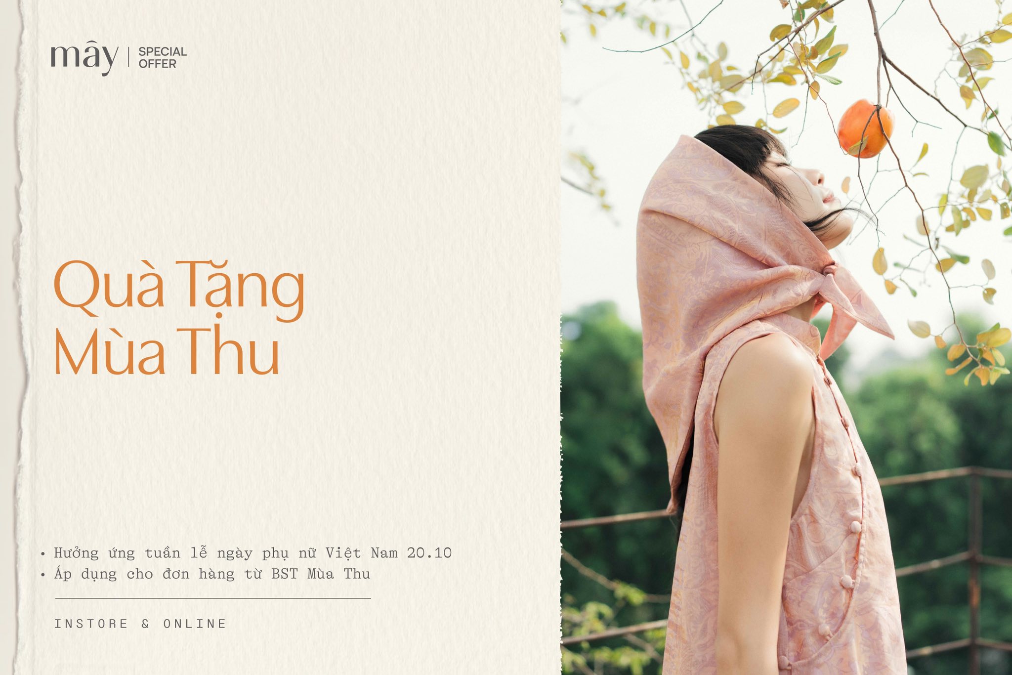 [🆕🇻🇳] Tủ Nhà Mây – Wear Easy. Feel Comfy. Be Happy 👕 Top1Fashion 👗  𝐒𝐏𝐄𝐂𝐈𝐀𝐋 𝐎𝐅𝐅𝐄𝐑𝐒 | 𝐐𝐮𝐚̀ 𝐭𝐚̣̆𝐧𝐠 𝐧𝐠𝐚̀𝐲 𝟐𝟎.𝟏𝟎
Cùng Mây đón những ngày mùa dễ chịu và ngày đặc biệt dành riêng cho chị em chúng mình. Hưởng ứng tuần lễ ngày phụ , shares-1✔️ , likes-23❤️️ , date-2025-10-15 03:00:24🇻🇳🇻🇳🇻🇳📰🆕