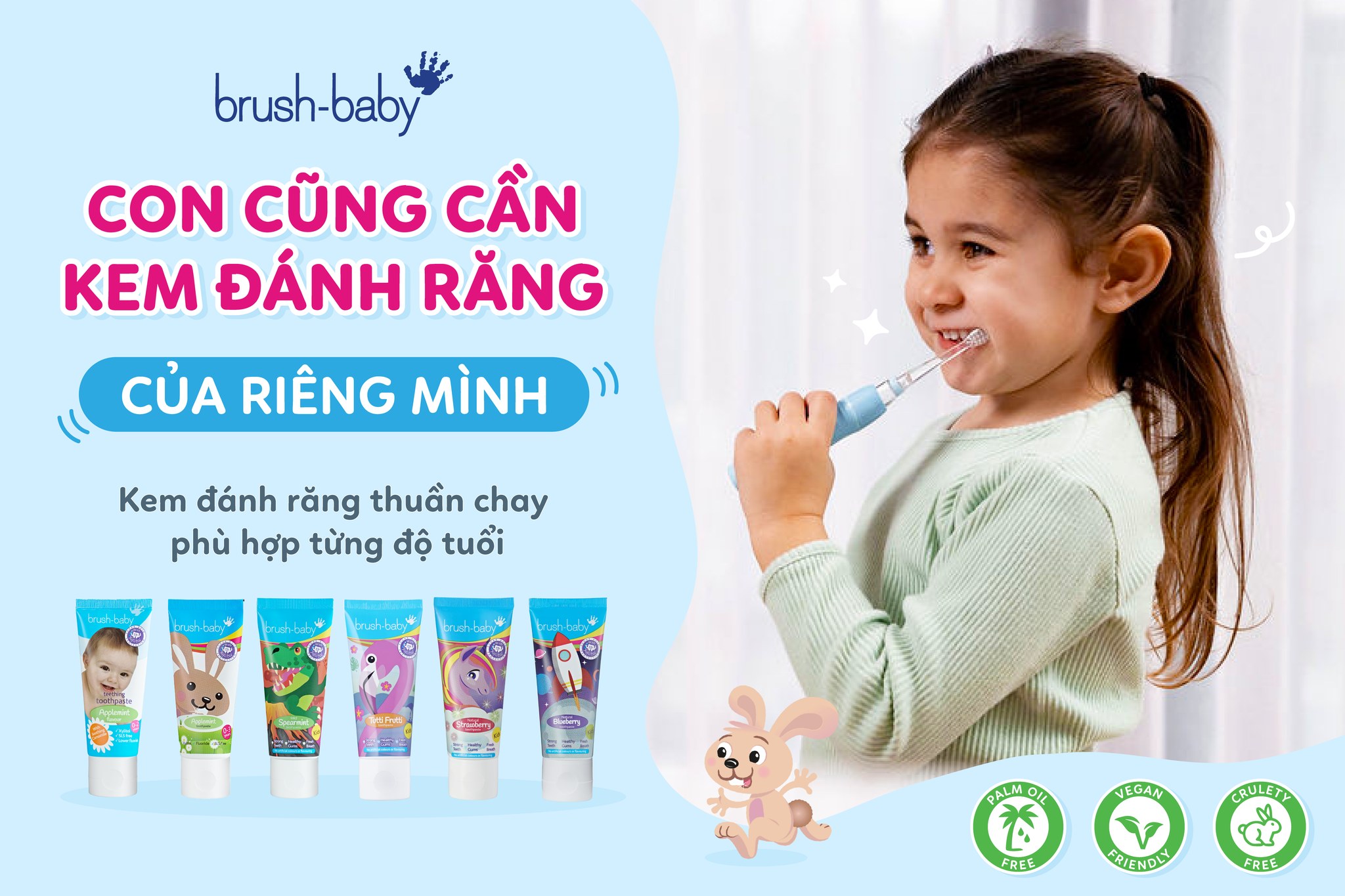 [🆕🇻🇳] Brush-baby Vietnam -Brush-baby, sản phẩm chăm sóc răng đến từ Anh. Mang đến nụ cười xinh cho trẻ sơ sinh & trẻ nhỏ 🧑‍🧒❤️️👶⭐️  KEM ĐÁNH RĂNG THUẦN CHAY CHO BÉ, AN TOÀN CHO MỌI ĐỘ TUỔI

Ba mẹ có biết?  Fluoride chính là “lá chắn” giúp răng sữa chắc khỏe và ngăn sâu răng hiệu quả, n , shares-0✔️ , likes-5❤️️ , date-2025-10-24 01:01:21🇻🇳🇻🇳🇻🇳📰🆕