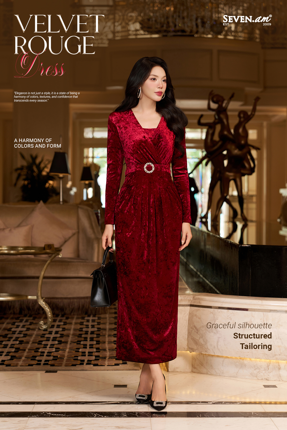 [🆕🇻🇳] Seven.AM – 7 DAYS FASHIONABLE – Thiết kế – Thời trang  [🆕Top1Vietnam🇻🇳] 👕 Top1Fashion 👗  𝐕𝐄𝐋𝐕𝐄𝐓 𝐑𝐎𝐔𝐆𝐄 𝐃𝐑𝐄𝐒𝐒Thiết kế cổ V xếp chéo ôm nhẹ đường cong, cùng đai đính đá tinh xảo nơi eo tạo nên điểm nhấn gợi cảm mà vẫn giữ trọn sự thanh lịch. Chấ , shares-0✔️ , likes-8❤️️ , date-2025-10-22 16:57:37🇻🇳🇻🇳🇻🇳📰🆕